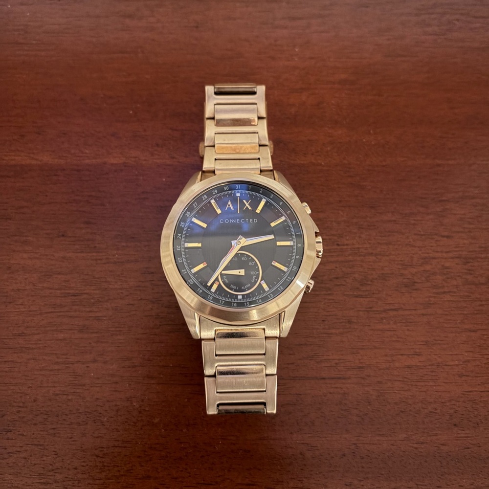 Gold Men’s Armani Exchange Smart Watch